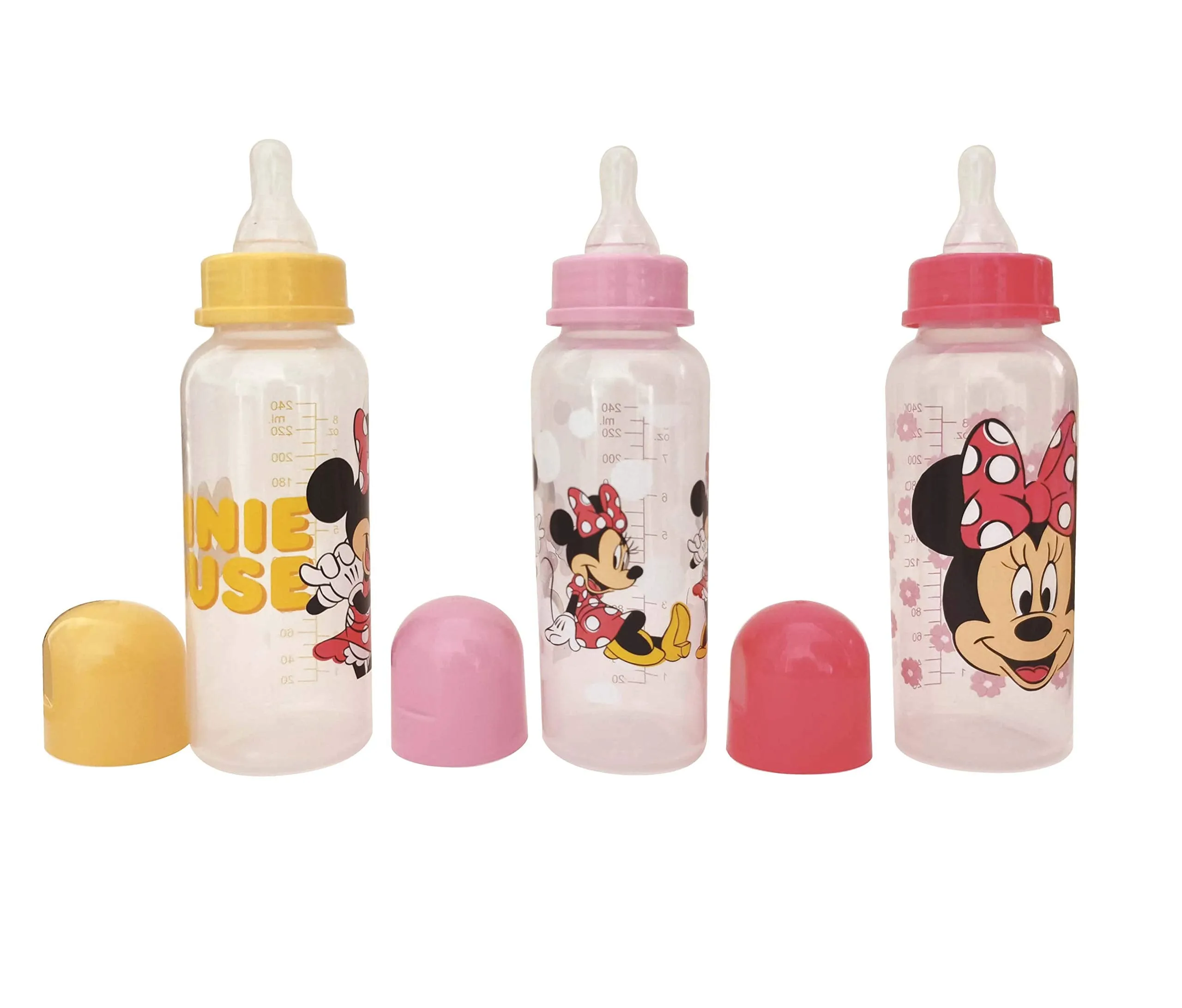 55621, Disney Minnie Mouse 3pk 9oz Baby Bottles