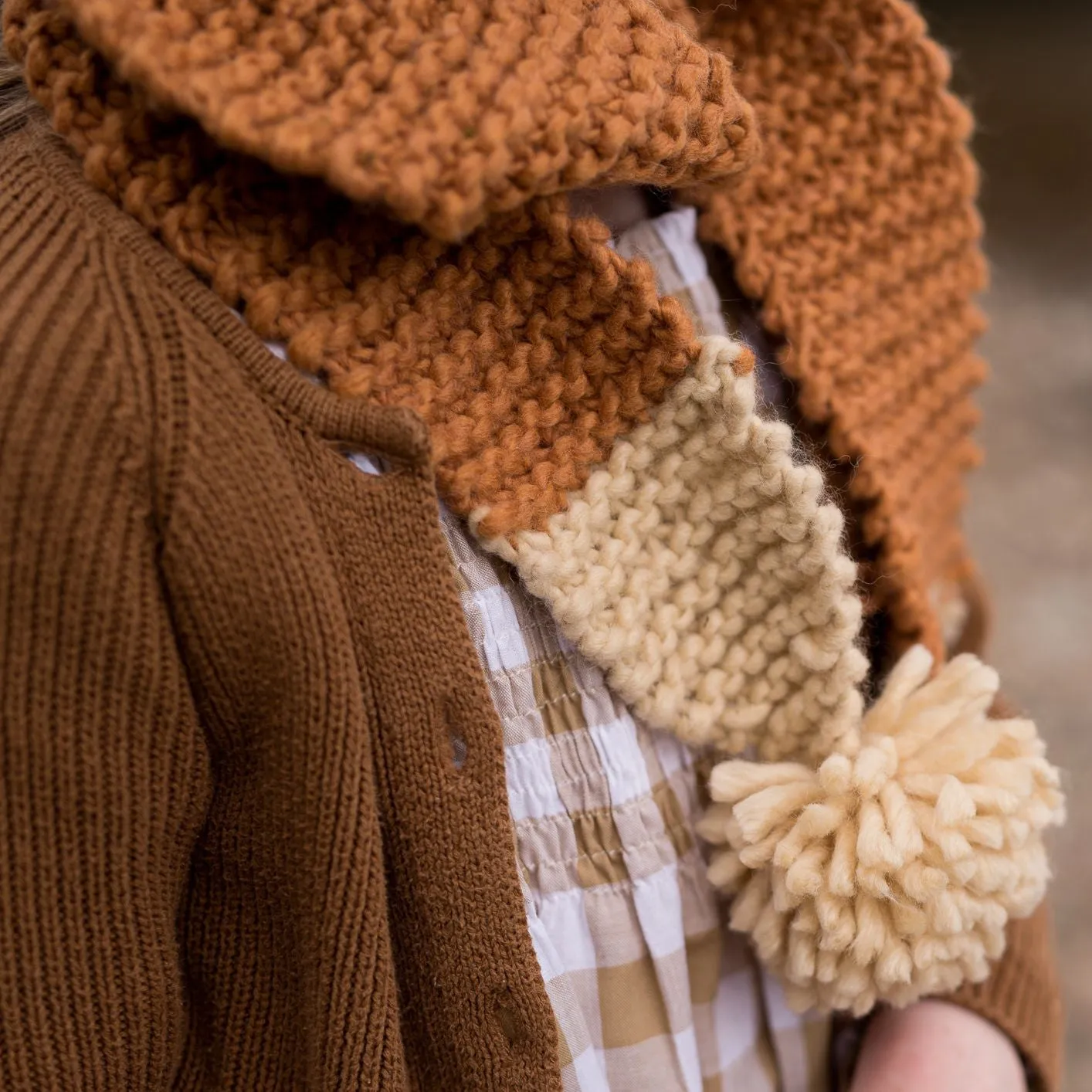 Acorn Kids: Traveller Chunky Scarf Caramel