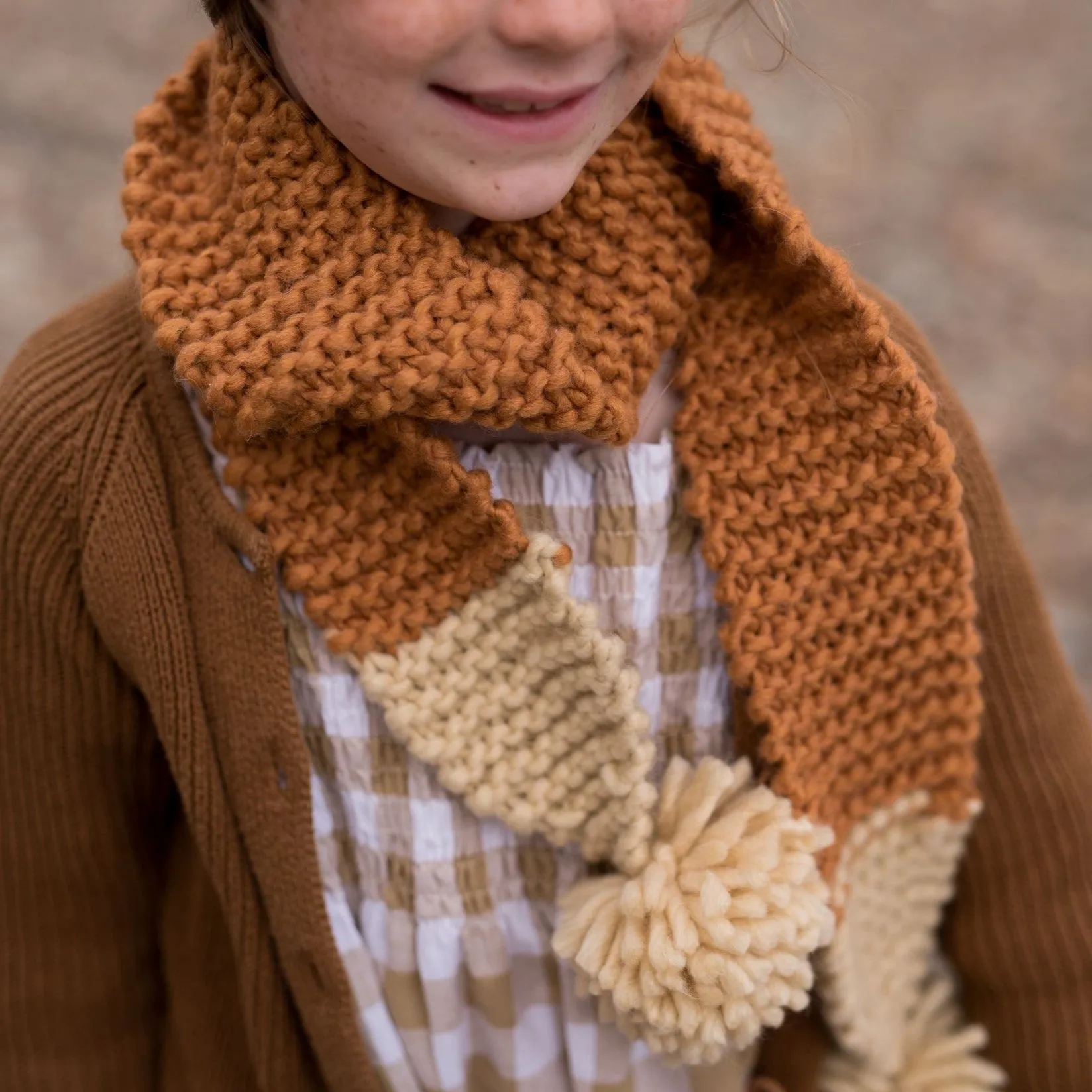 Acorn Kids: Traveller Chunky Scarf Caramel