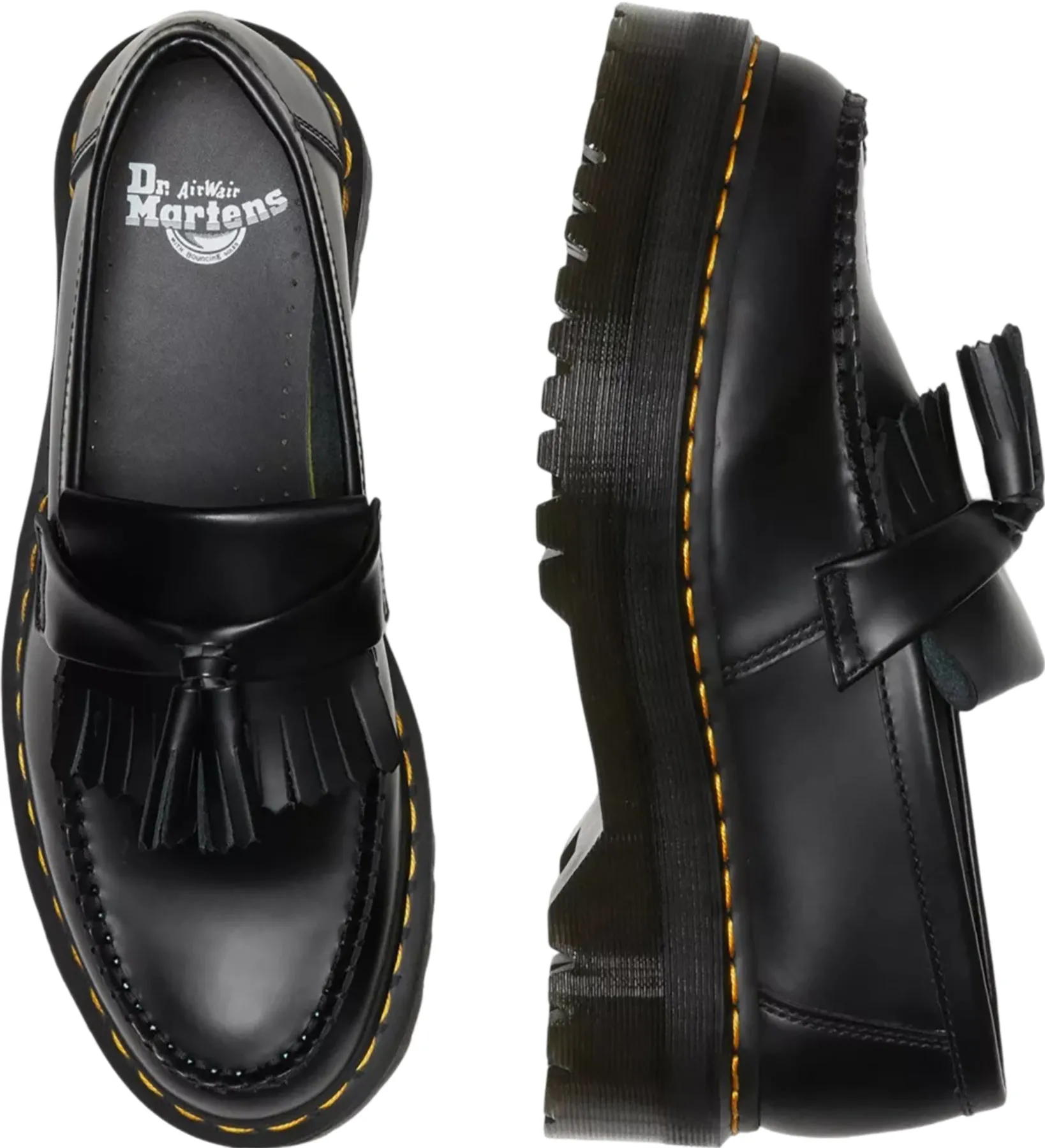 Adrian Leather Platform Tassel Loafers - Unisex|-|Mocassins à pampilles et plateforme en cuir Adrian - Unisexe