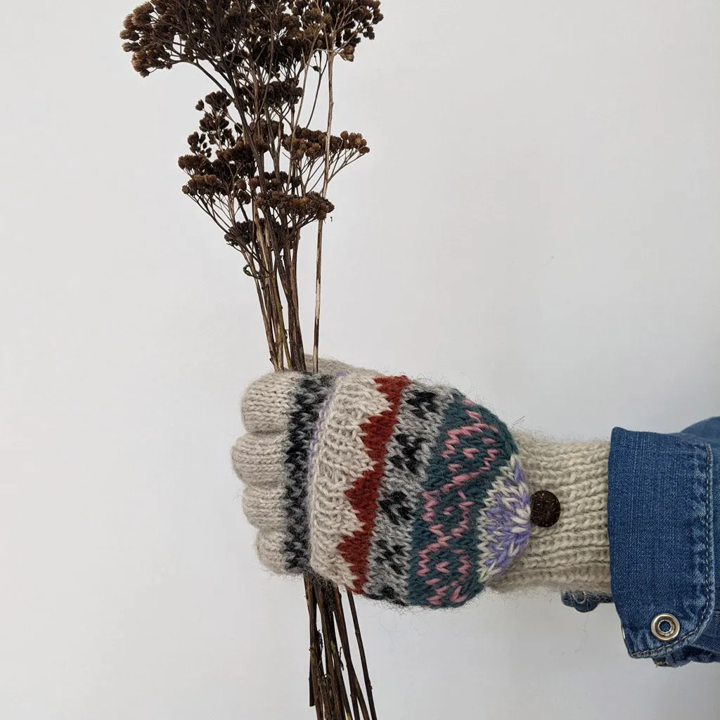 Agnes Fairisle Fingerless Mitten Gloves