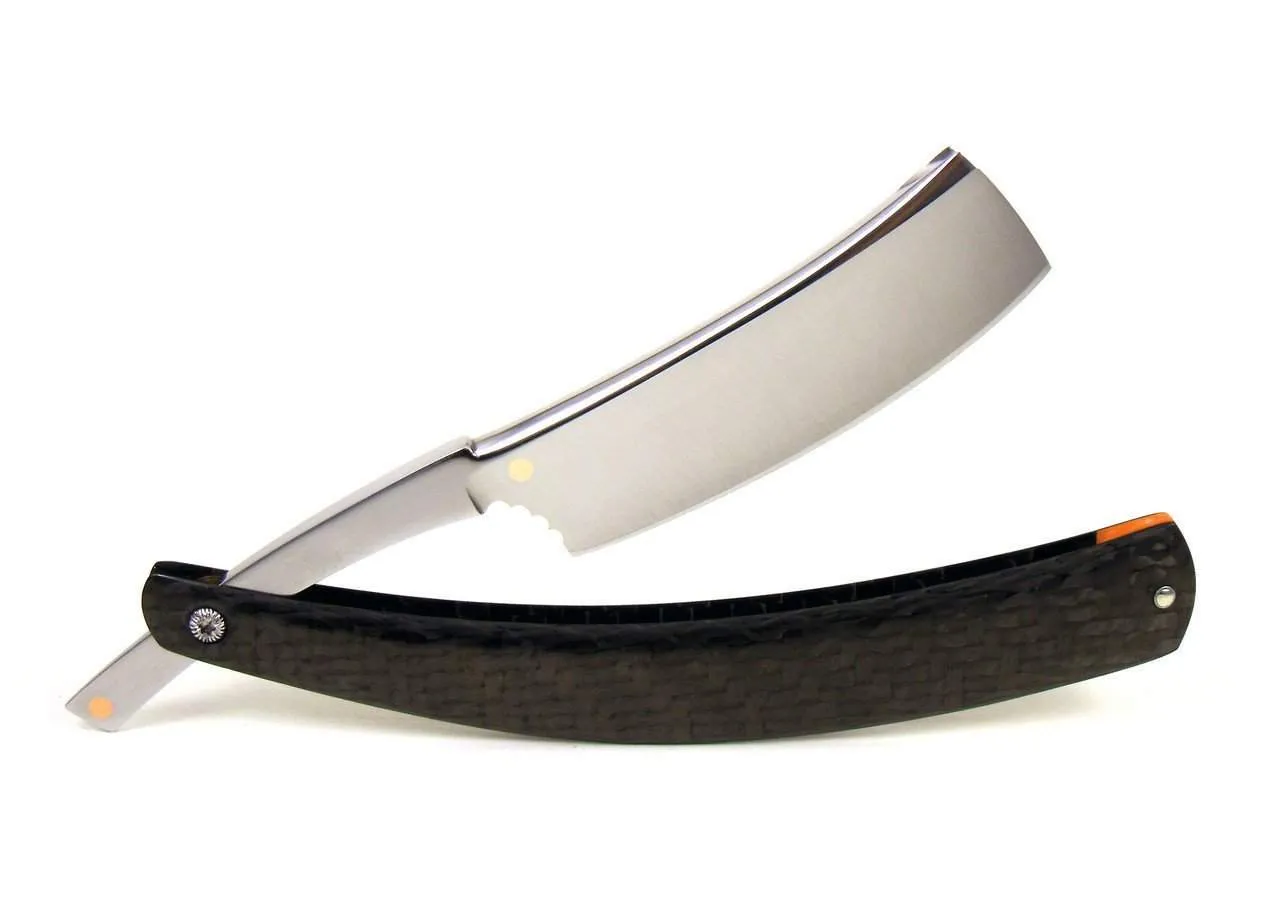 Alex Jacques Custom 7/8" Straight Razor With Twill Weave Carbon Fiber Scales