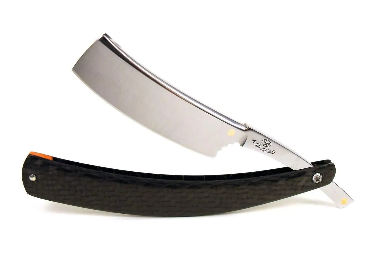 Alex Jacques Custom 7/8" Straight Razor With Twill Weave Carbon Fiber Scales