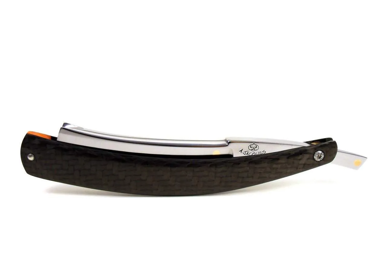 Alex Jacques Custom 7/8" Straight Razor With Twill Weave Carbon Fiber Scales