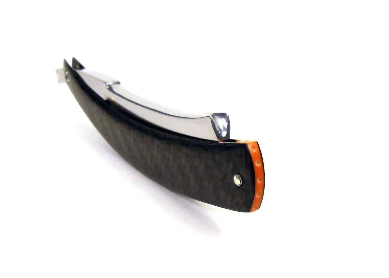 Alex Jacques Custom 7/8" Straight Razor With Twill Weave Carbon Fiber Scales