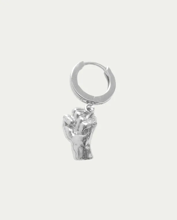 ALL POWER FIST HUGGIE SINGLE EARRING