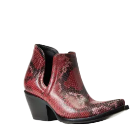 Ariat Ladies Dixon Snake Print Red Western Boots 10041030