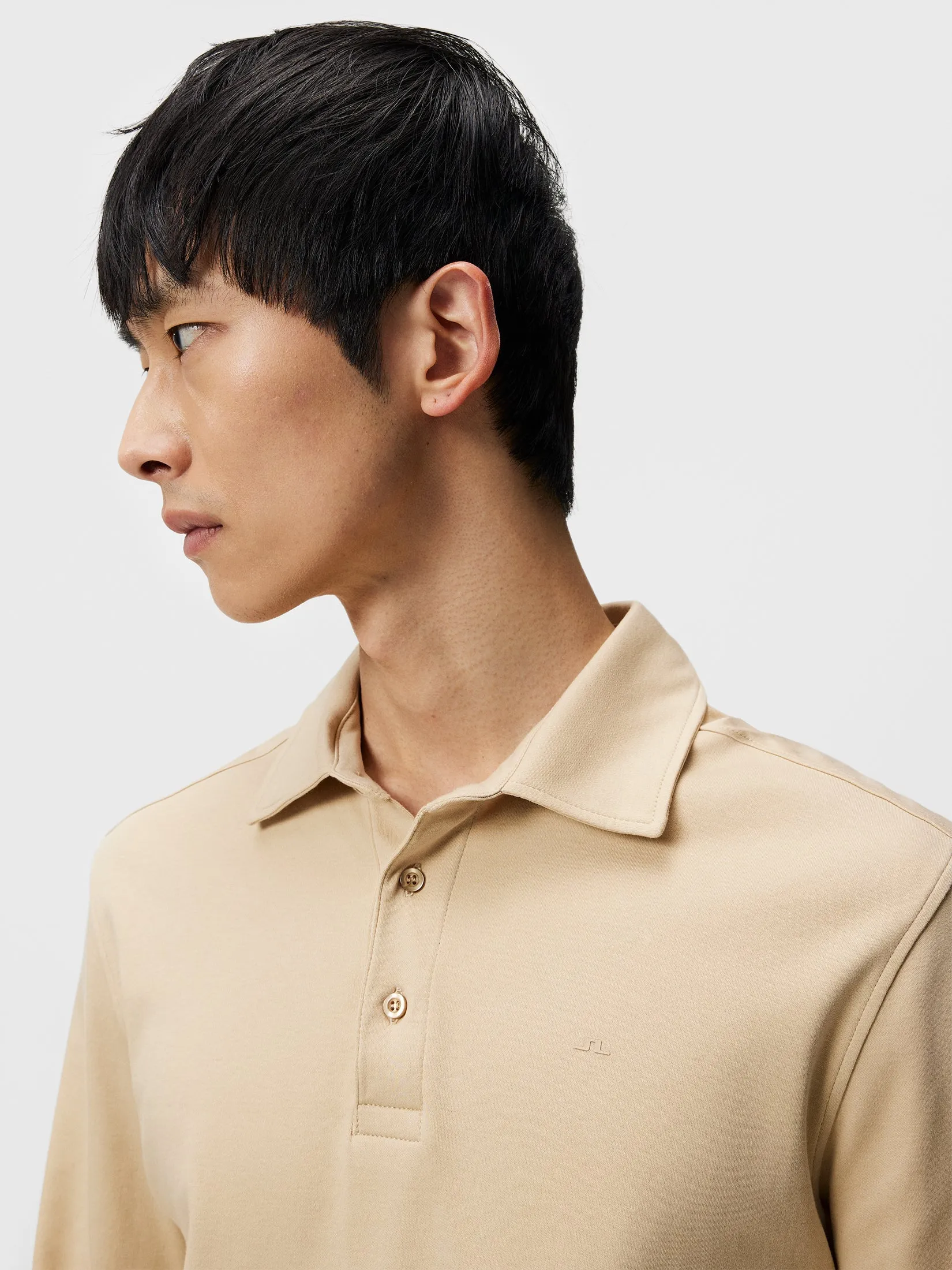 Asher Long Sleeve Polo / Safari Beige