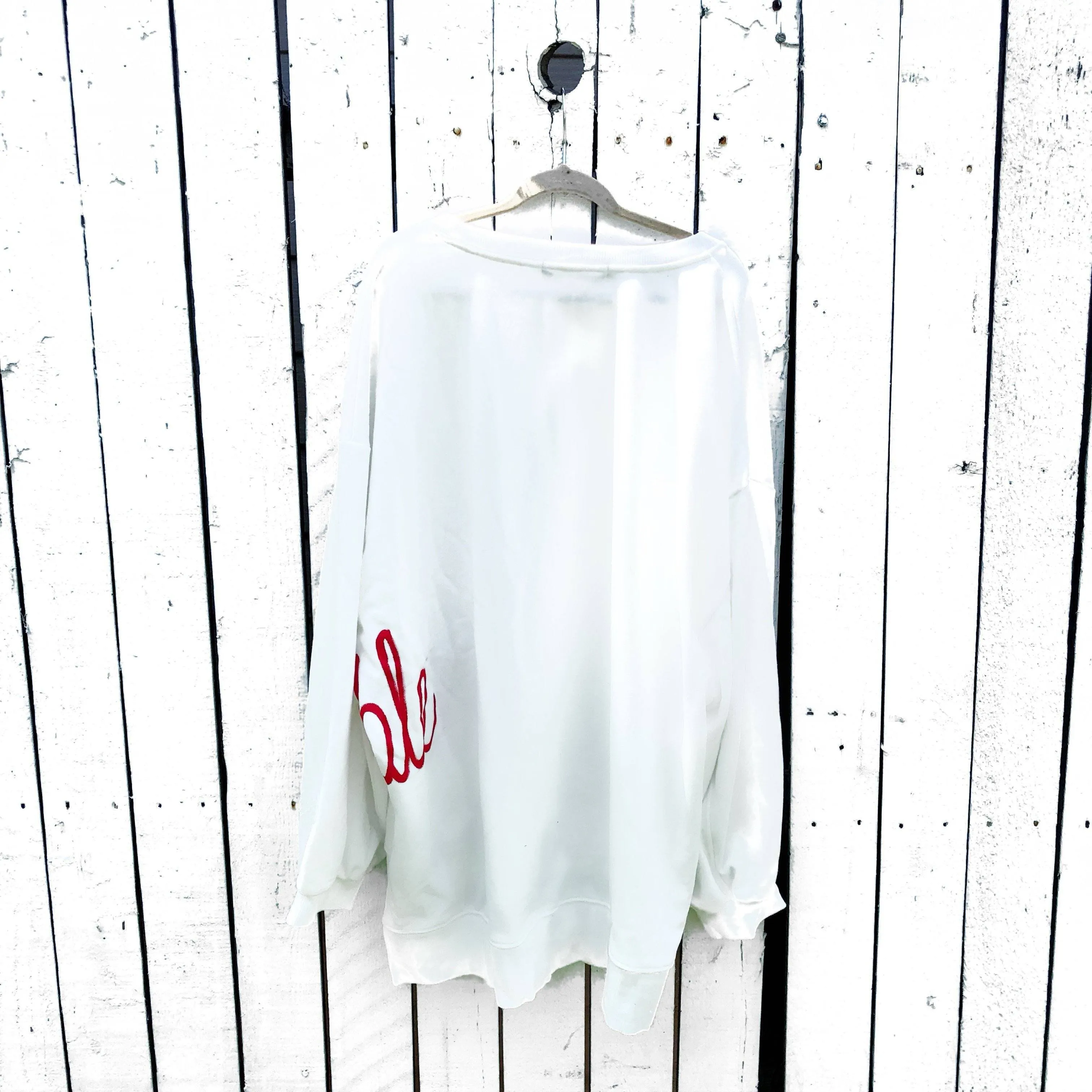 'AVAILABLE' PAINTED SWEATSHIRT