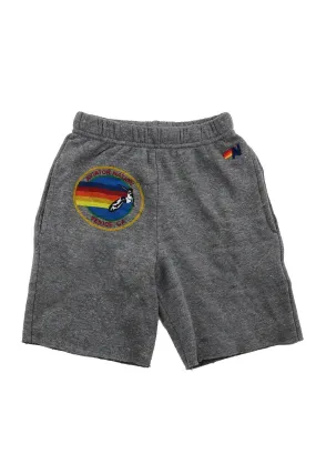 AVIATOR NATION KIDS SWEATSHORTS - HEATHER GREY