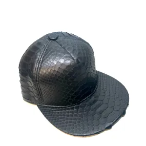 Barya NewYork All-Over Black Python Strap-Back Hat