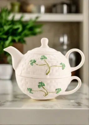 Belleek Classic Shamrock Teapot