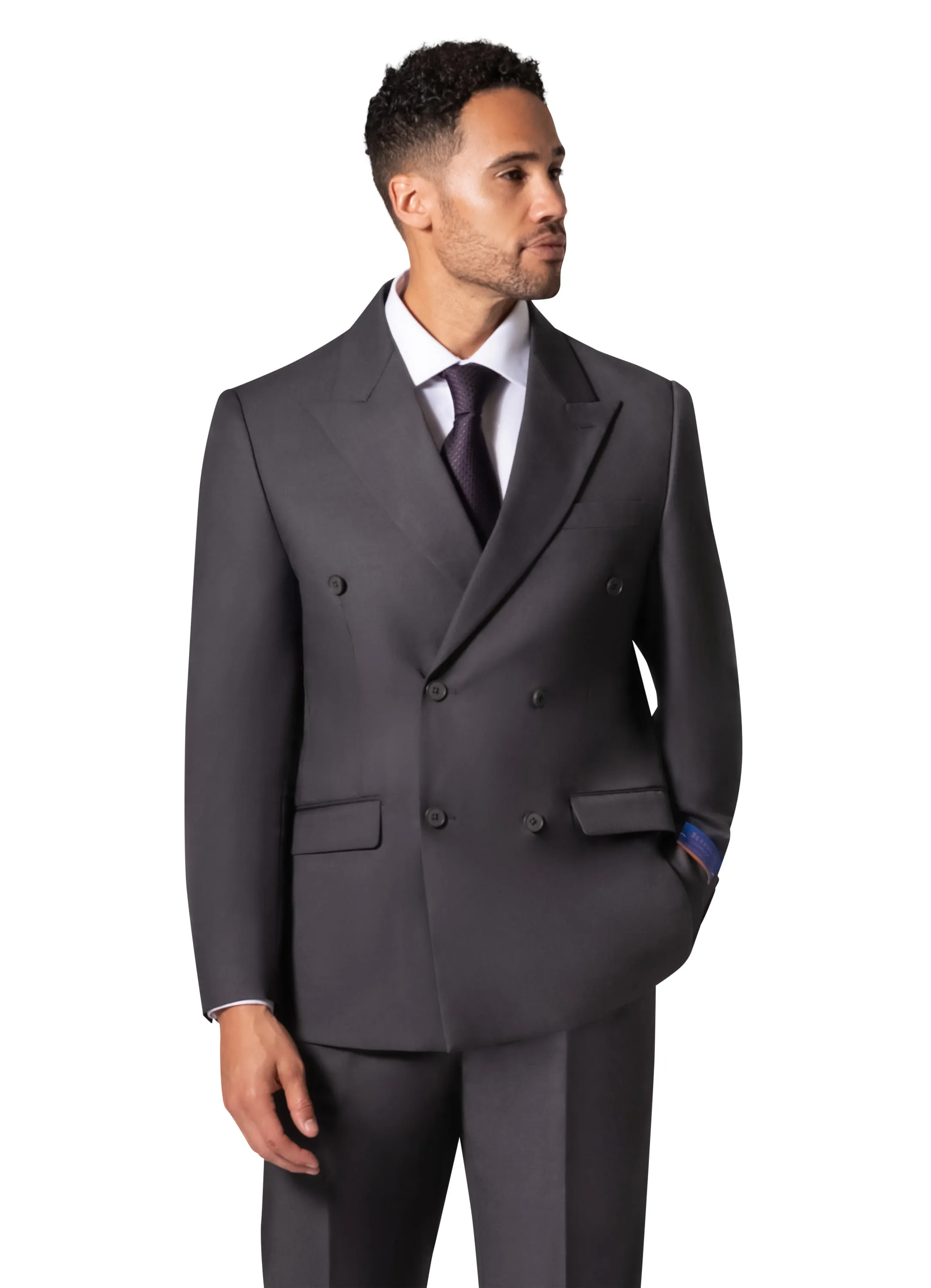 Berragamo A6732 D/B Modern Fit Suit - Charcoal