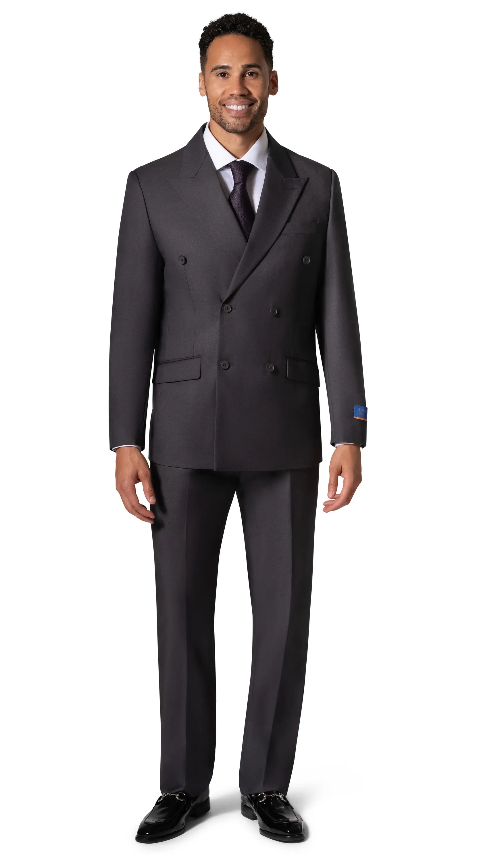 Berragamo A6732 D/B Modern Fit Suit - Charcoal