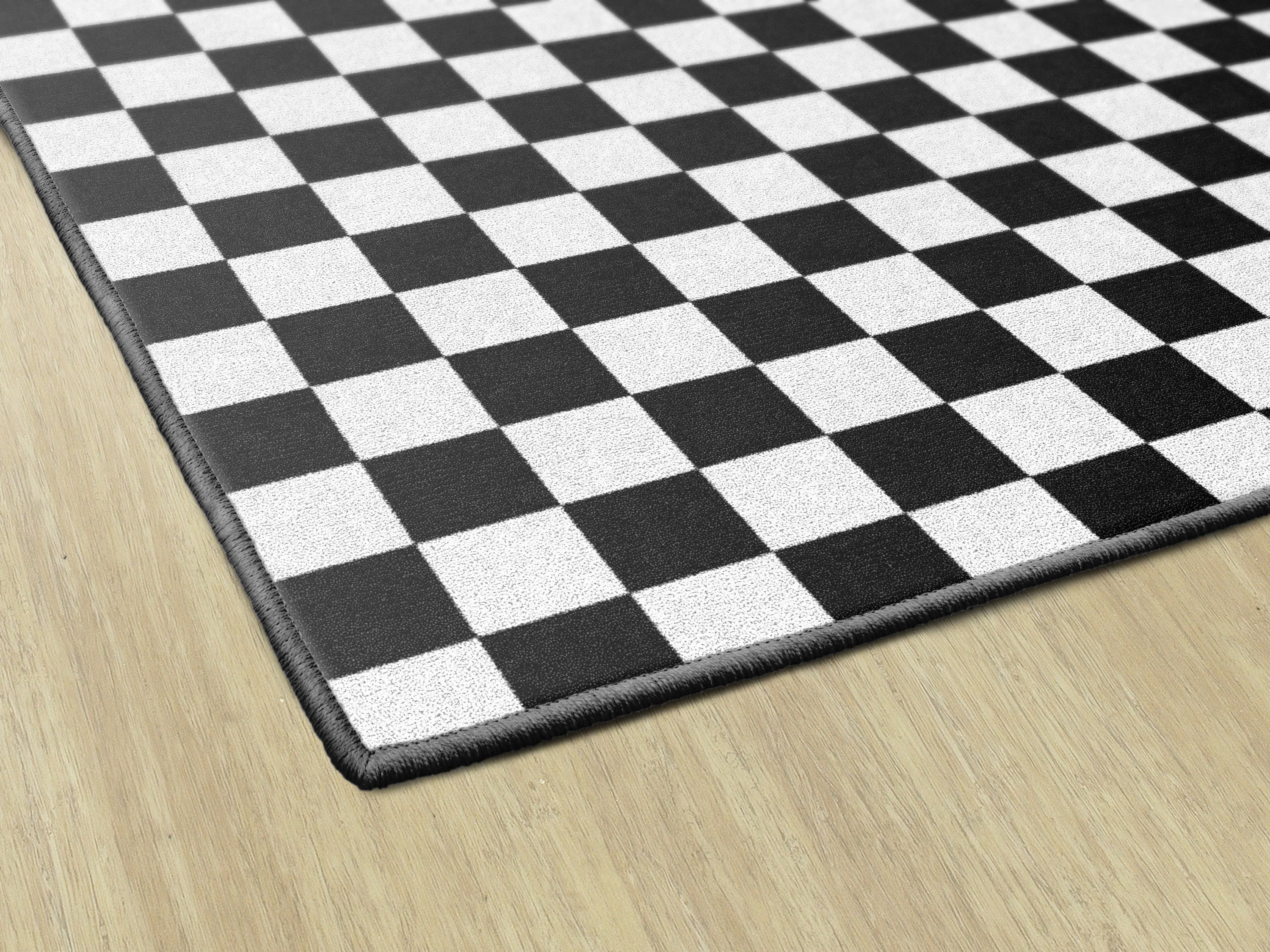 Black and White Checkerboard Area Rug | Home Decor | Style House Design Studio