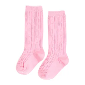 Blossom Cable Knit Knee High Socks