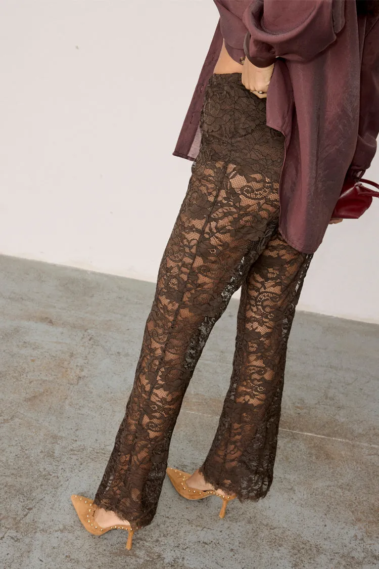 Chocolate Lace Diva Trousers Petite