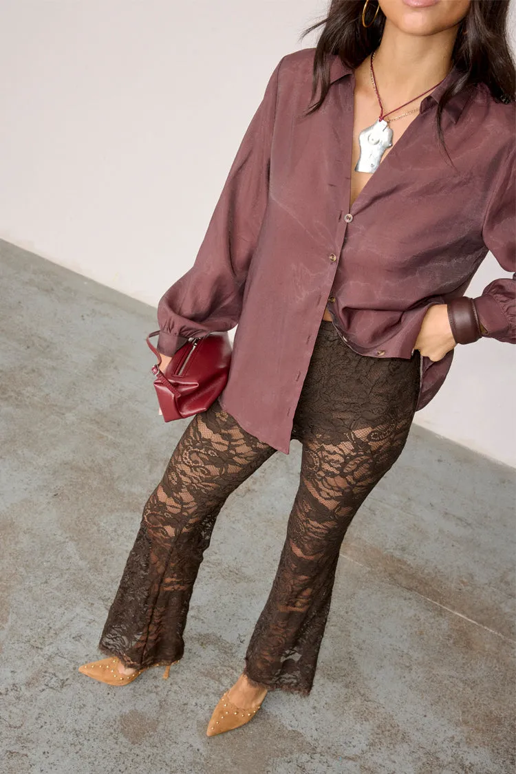 Chocolate Lace Diva Trousers Petite