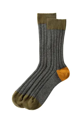 Colour Block Men's Cashmere Socks