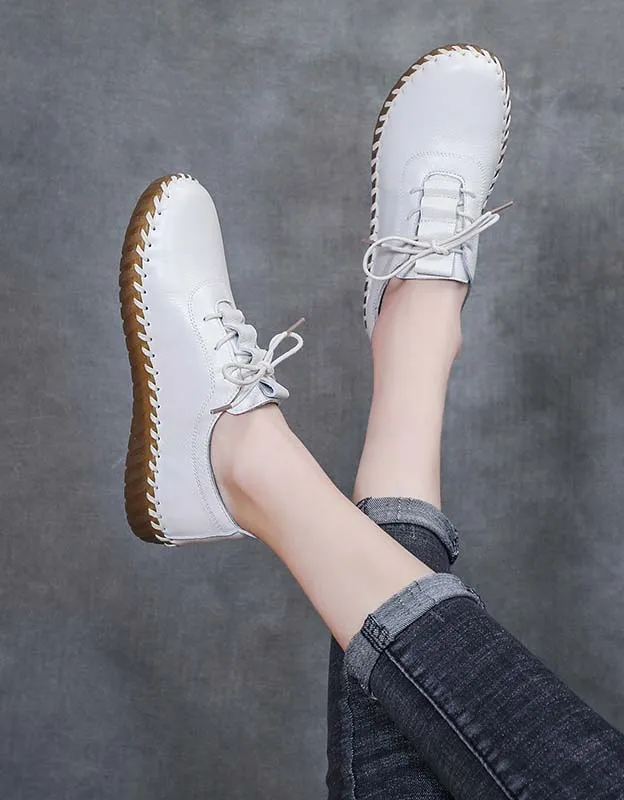 Comfortable Leather Soft Sole Lace-up Shoes