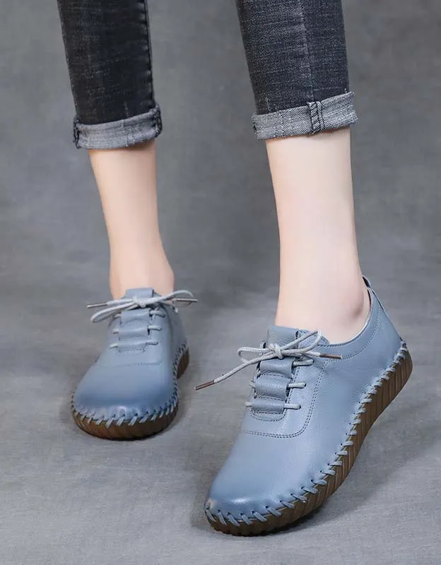 Comfortable Leather Soft Sole Lace-up Shoes