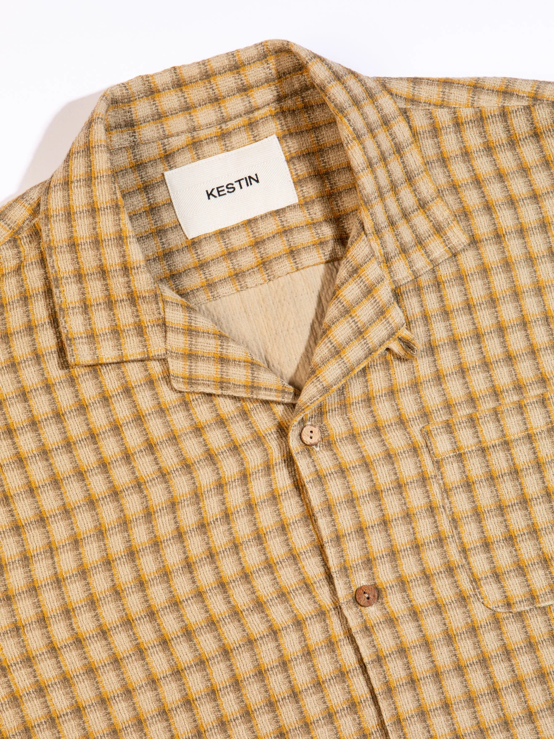 Crammond Shirt in Sand Japanese Check