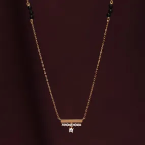 Dainty Diamond Bar Mangalsutra | 18k Gold Vermeil