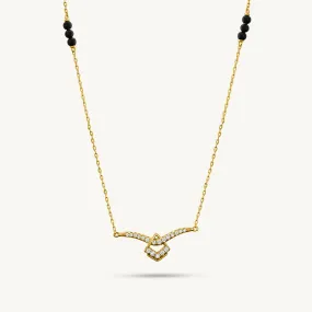 Dainty Minimalistic Diamond Mangalsutra | 18k Gold Vermeil