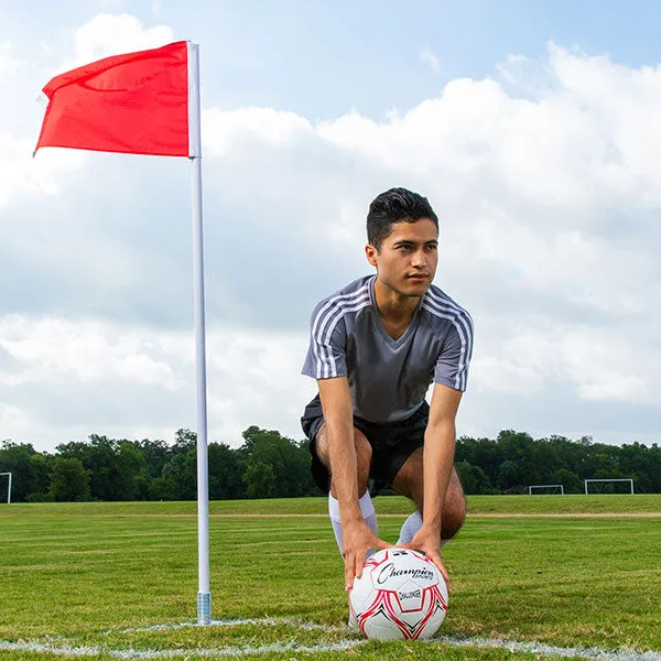 Deluxe Soccer Corner Flags Set w/ Springs