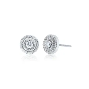 Diamond Double Halo Earrings