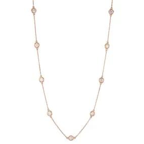 Diamonds by the Yard Station Necklace (1.15 ct Diamonds) in Rose Gold