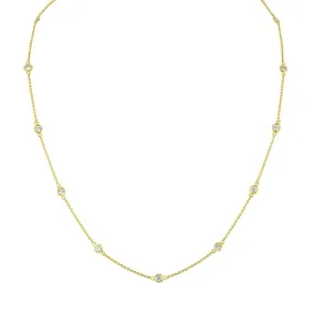 Diamonds by the Yard Station Necklace (1.30 ct Diamonds) in Yellow Gold