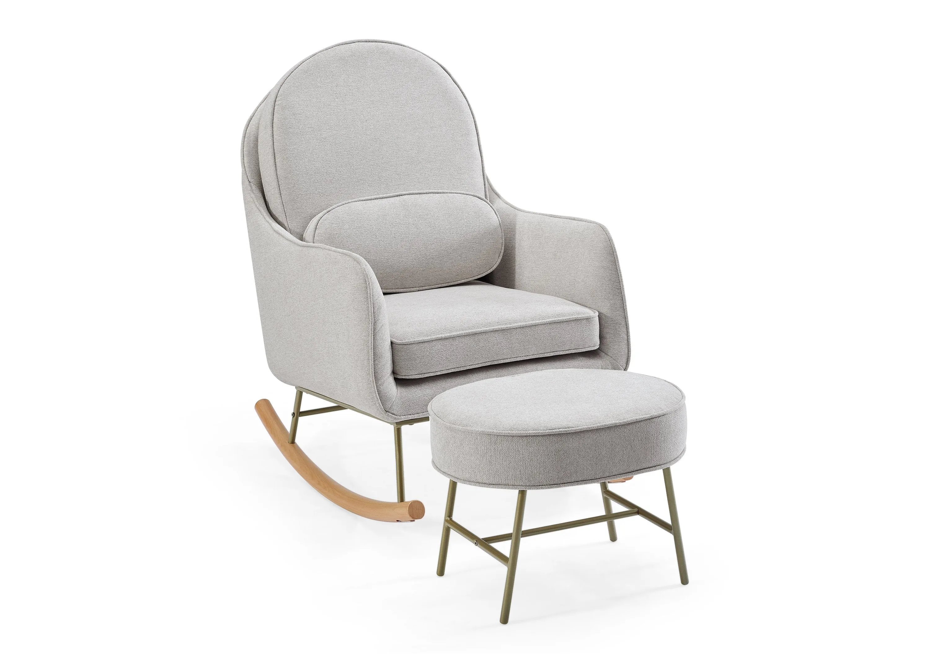 Ella Rocker & Ottoman with LiveSmart Evolve Fabric