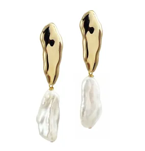 Elle Pearl Drops - Gold