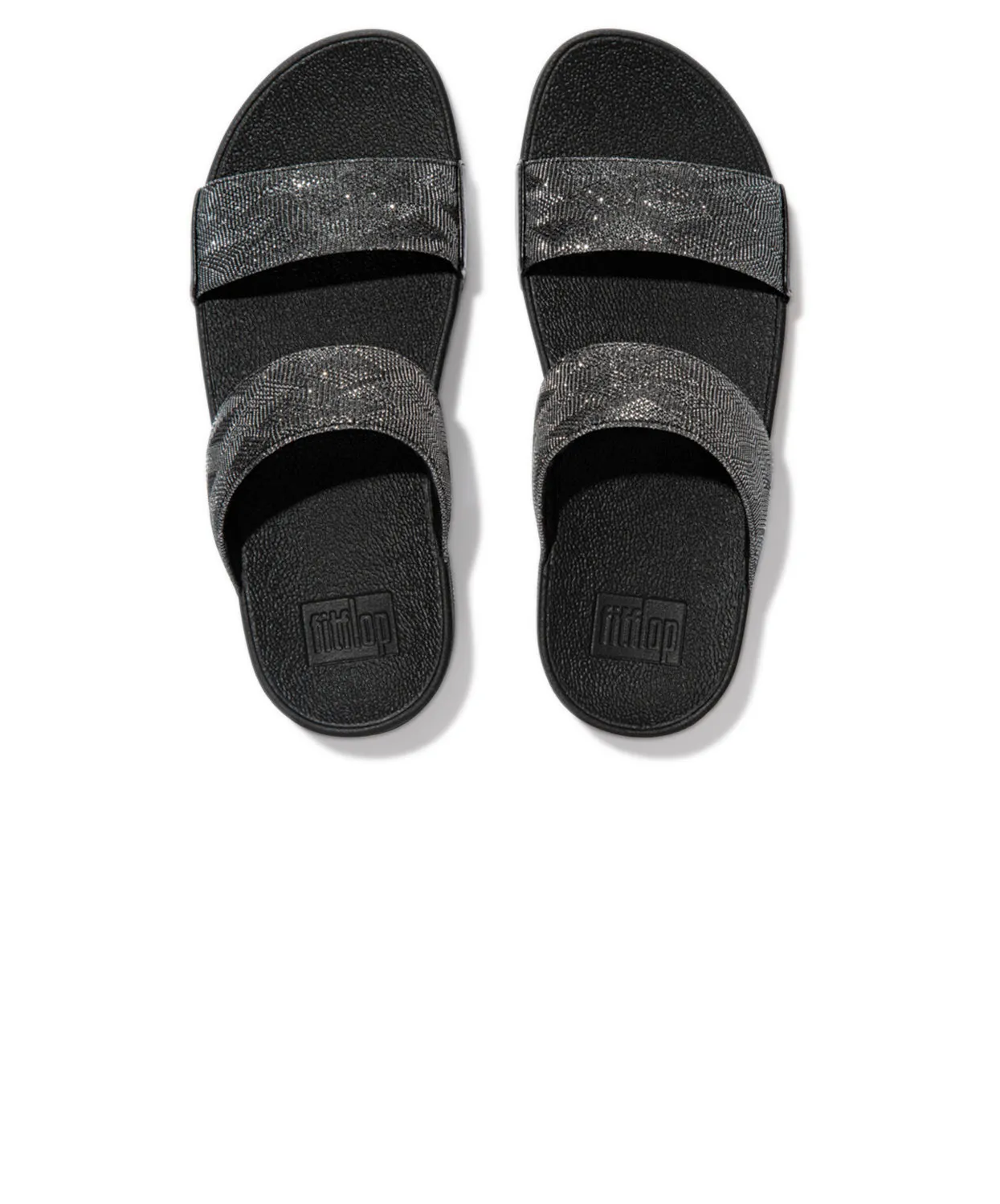 FitFlop Lulu Glitz Slides Black