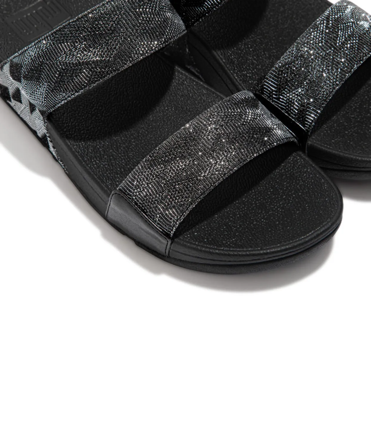 FitFlop Lulu Glitz Slides Black