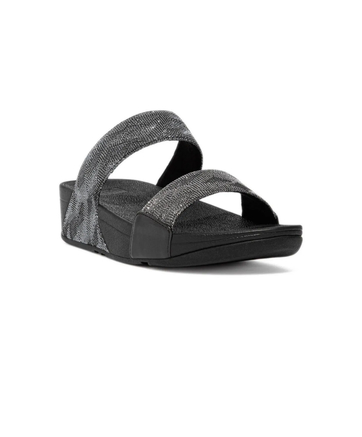 FitFlop Lulu Glitz Slides Black