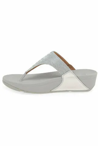 FitFlop Lulu Glitz Toe-Post in Silver