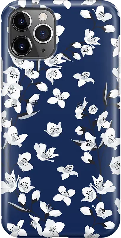 Floral Forest | Navy Cherry Blossom Floral Case