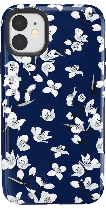 Floral Forest | Navy Cherry Blossom Floral Case