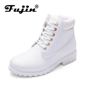 Fujin Brand spring fall winter Top Quality Comfortable Platform Boots Women Ankle Boots Rubber Boots female lady Botas shoes