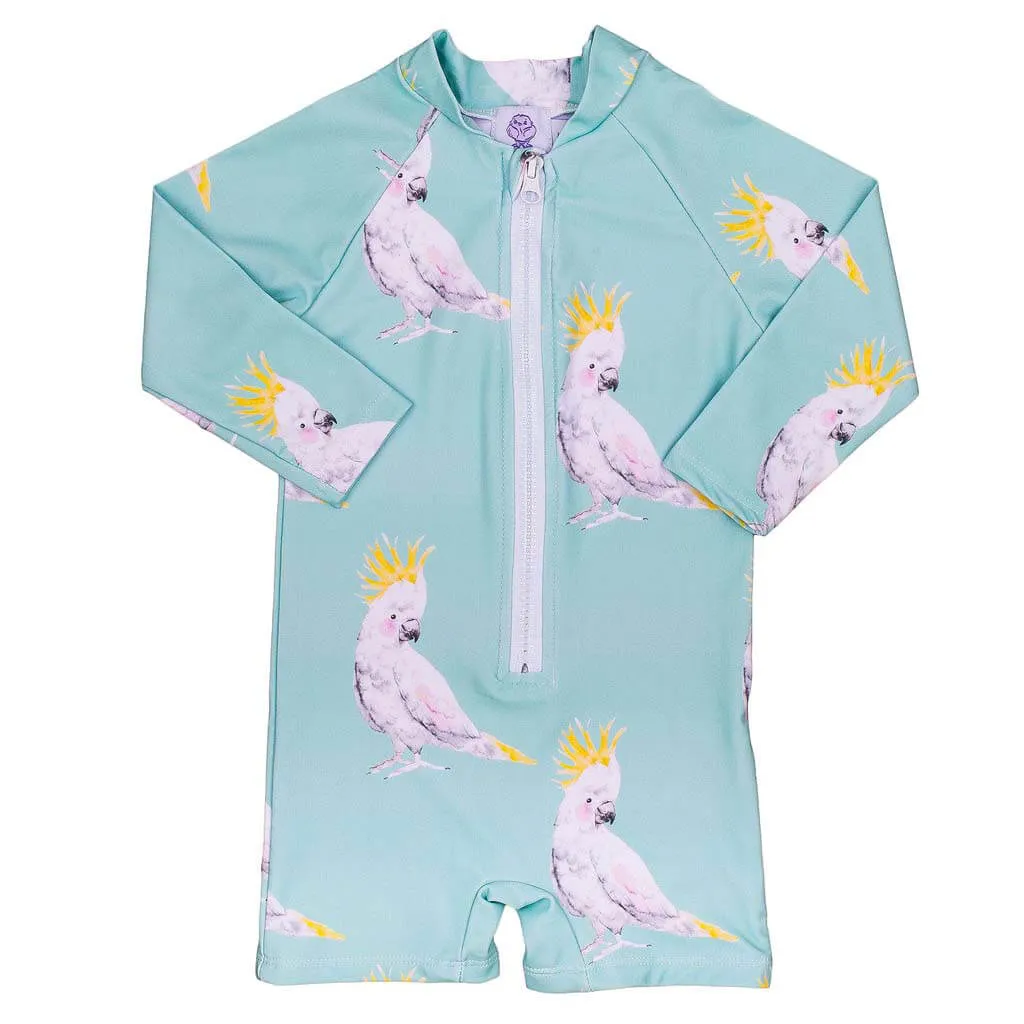 Green Cockatoo Unisex Zip Swimmers