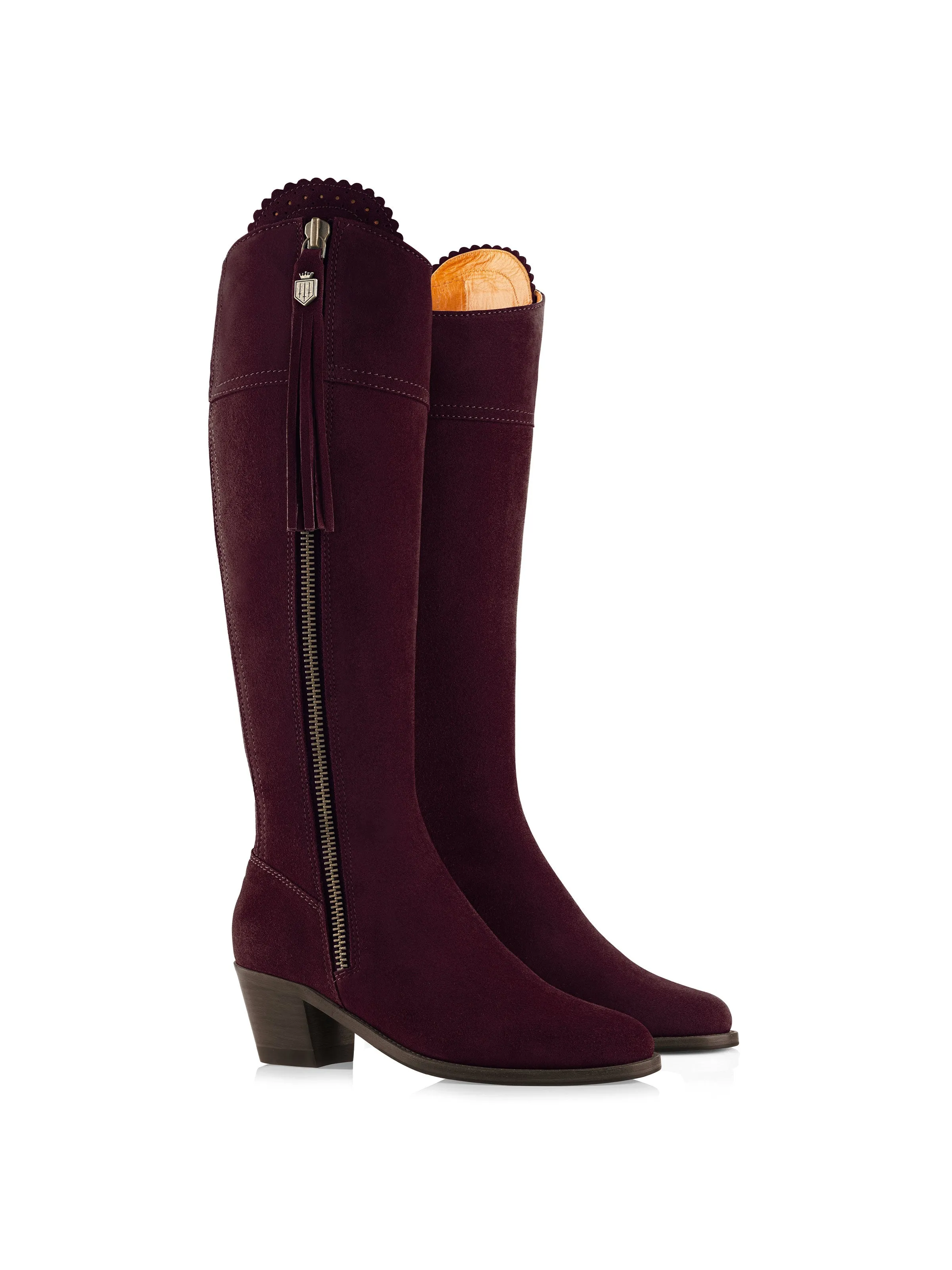 Heeled Regina (Sporting Fit) - Plum Suede