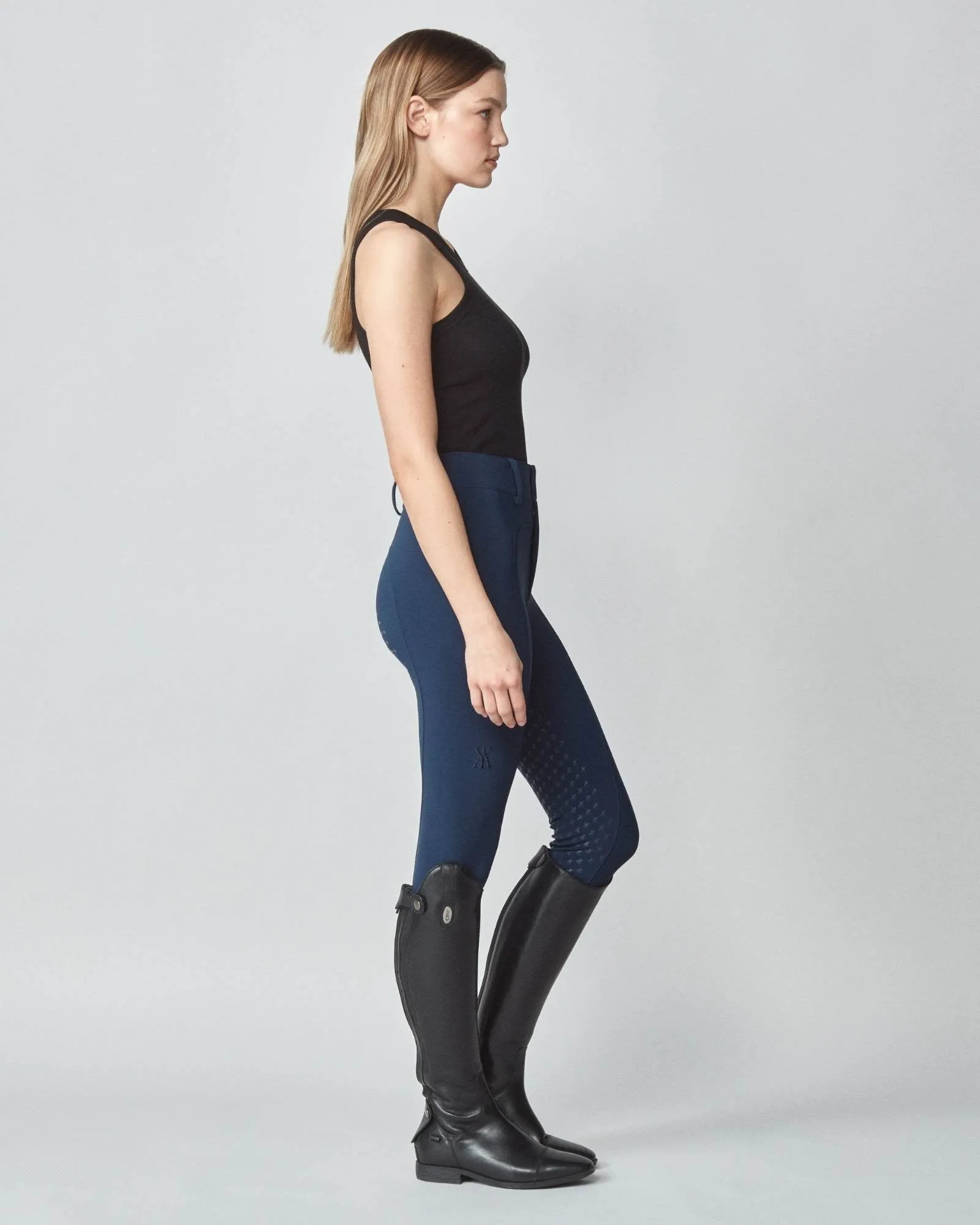 High-Rise Compression Breeches Navy