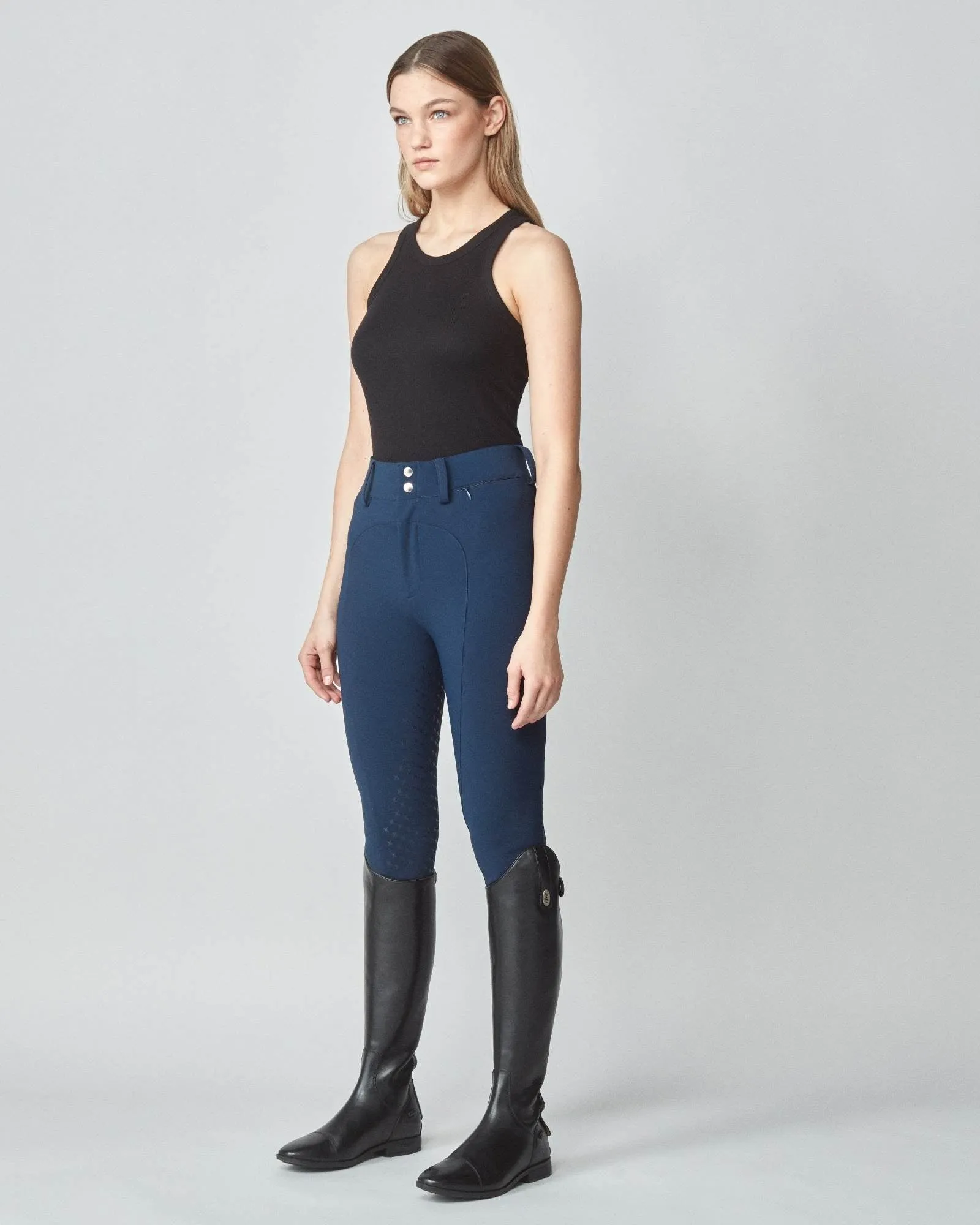 High-Rise Compression Breeches Navy