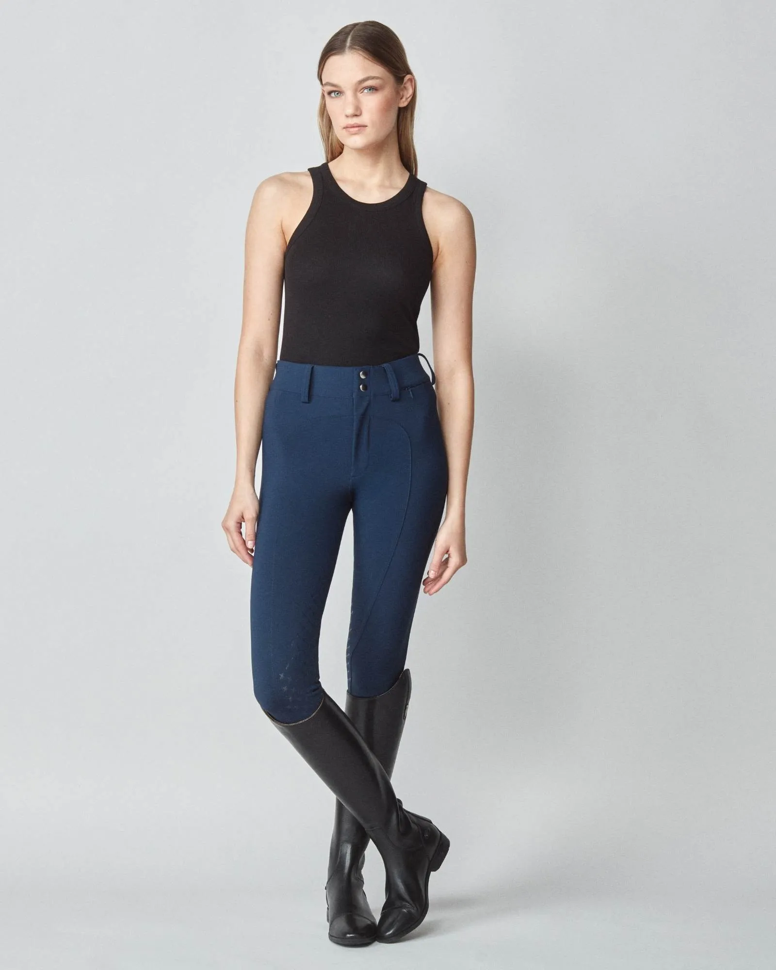 High-Rise Compression Breeches Navy