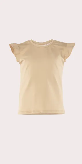 Khaki - Kids Ruffle Sleeveless Top [Final Sale]