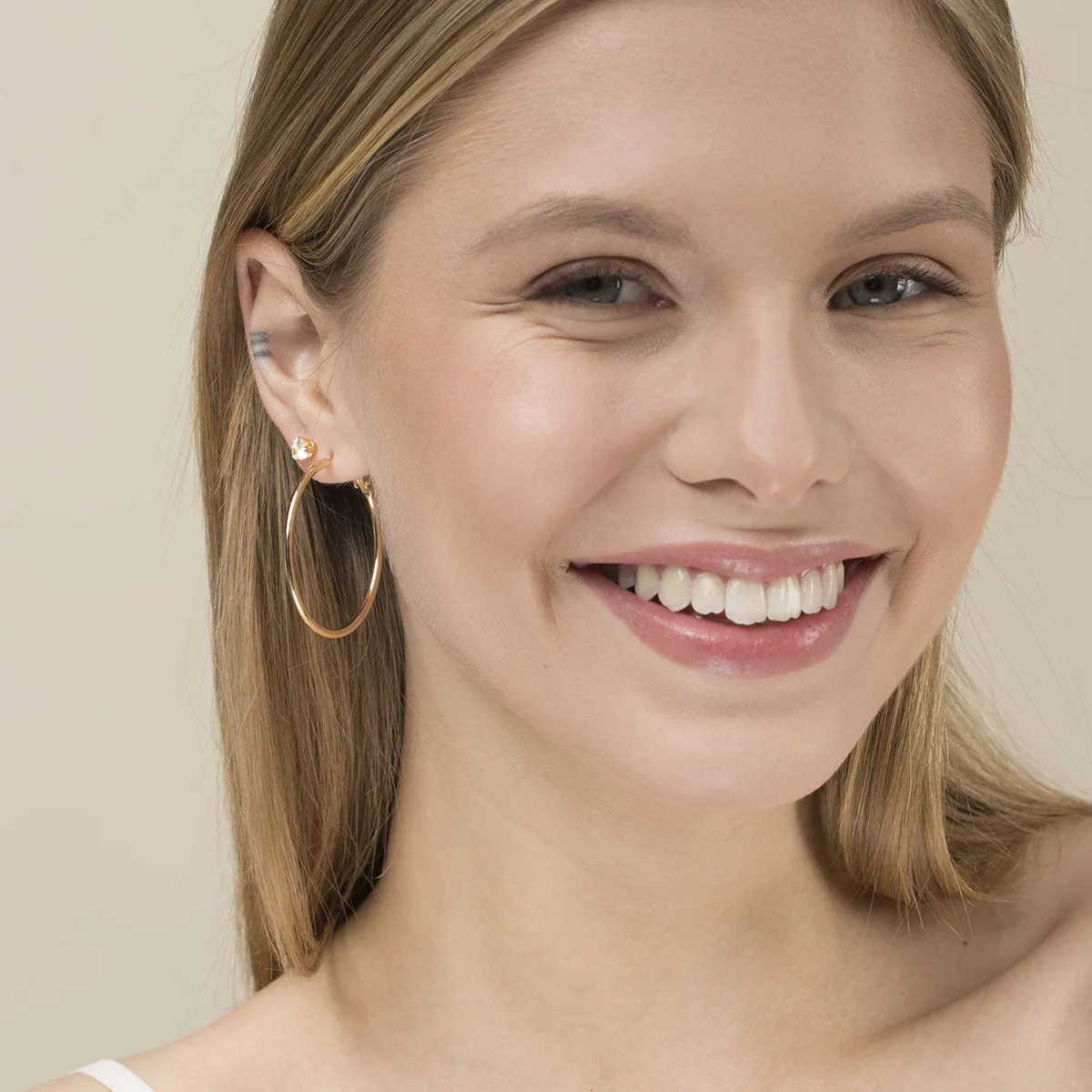 Large Thin Hoop Earrings