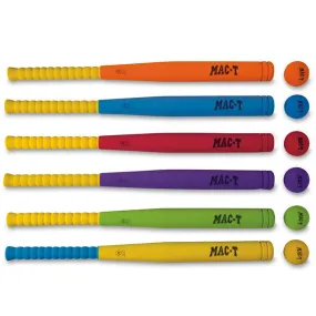 MAC-T Foam Baseball Bats and Balls (Set of 6)