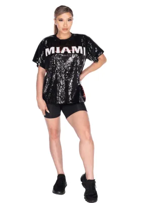 Miami Basketball Sequin Shirt